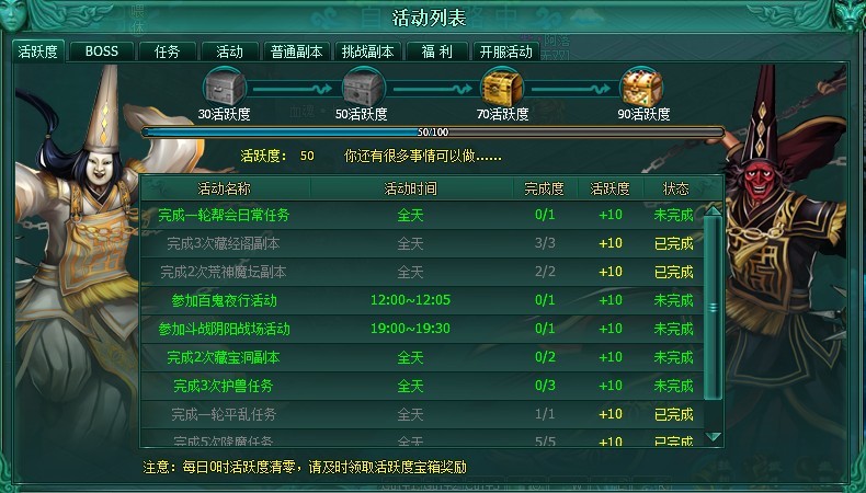 武尊私服游戏活跃度怎么获得 活跃度介绍
